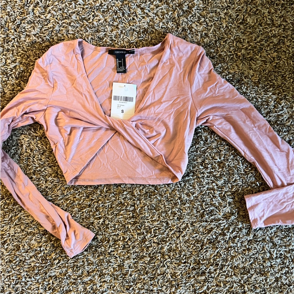 Pink Crop long sleeve